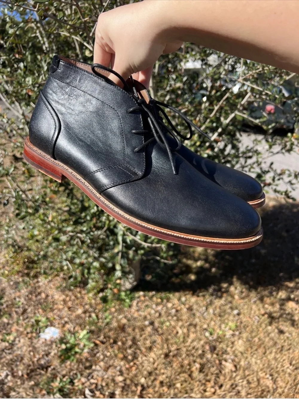 NEW Fairlane Black Leather Chukka Boots Men Size 10
